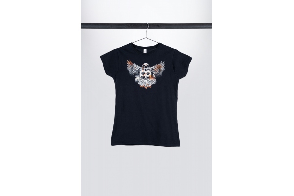 Black T-Shirt With Imprinted White Jawbreaker Logo On Chest - Girlie L