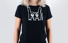 Tricou Meinl Black T-Shirt With Imprinted White Metal-Fork Logo On Chest - Girlie M