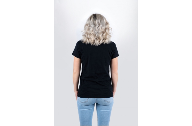 Tricou Meinl Black T-Shirt With Imprinted White Metal-Fork Logo On Chest - Girlie M