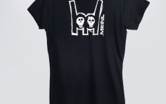 Tricou Meinl Black T-Shirt With Imprinted White Metal-Fork Logo On Chest - Girlie M