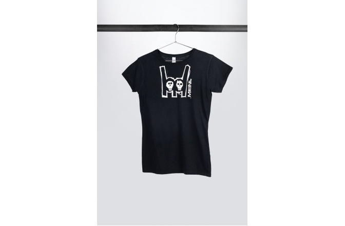 Tricou Meinl Black T-Shirt With Imprinted White Metal-Fork Logo On Chest - Girlie M