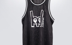 Tricou  Meinl Black  tanktop with imprinted white metal-fork logo on chest