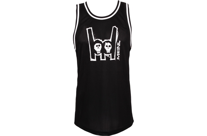 Tricou  Meinl Black  tanktop with imprinted white metal-fork logo on chest