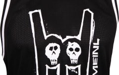Tricou  Meinl Black  tanktop with imprinted white metal-fork logo on chest