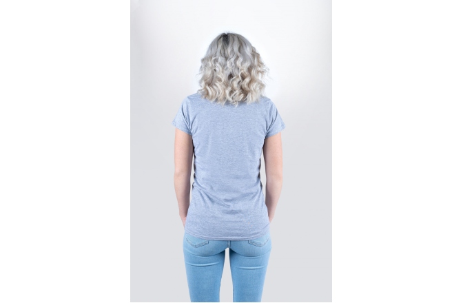 Tricou Meinl Gray Meinl Girlie T-shirt with imprinted black college logo on chest