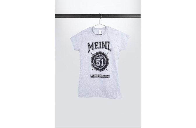 Tricou Meinl Gray Meinl Girlie T-shirt with imprinted black college logo on chest