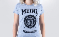 Tricou Meinl Gray Meinl Girlie T-shirt with imprinted black college logo on chest XL