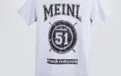 Tricou Meinl Gray Meinl T-shirt with imprinted black college logo on chest 