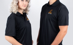 Tricou Ortega Golf Polo Shirt, Black, embroidered
