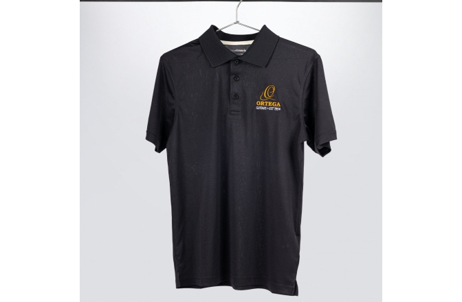 Tricou Ortega Golf Polo Shirt, Black, embroidered