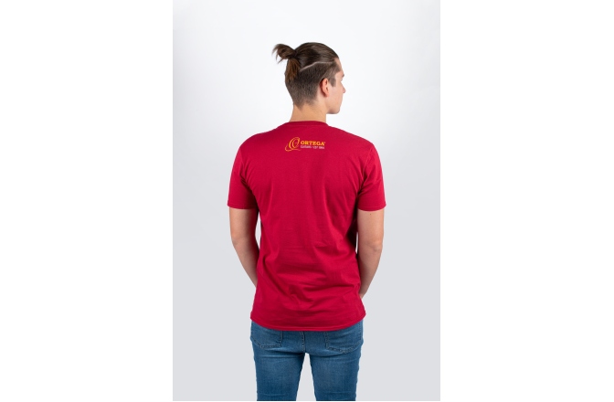 Tricou Ortega T-Shirt "Bars" - Burgundy Red