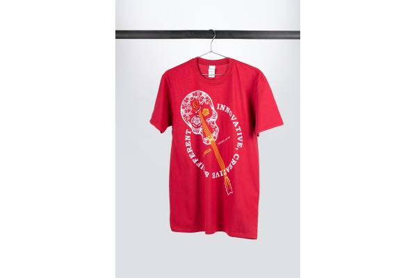 T-Shirt Skull Burgundy Red XL T-Shirt Skull Burgundy Red XL