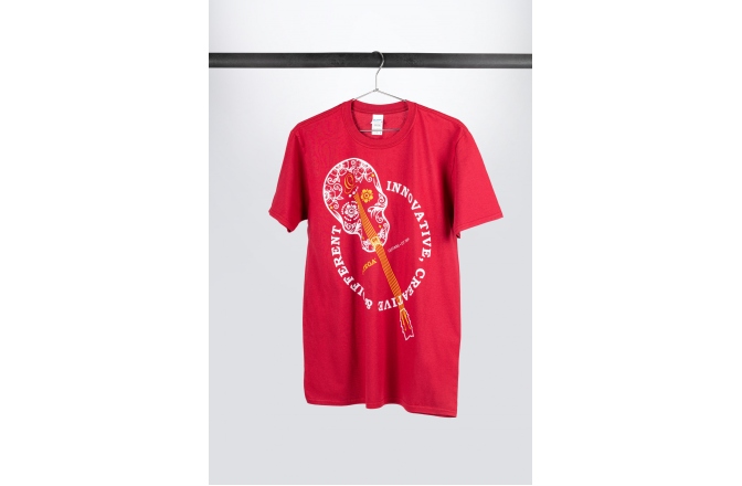 Tricou Ortega T-Shirt Skull Burgundy Red XL