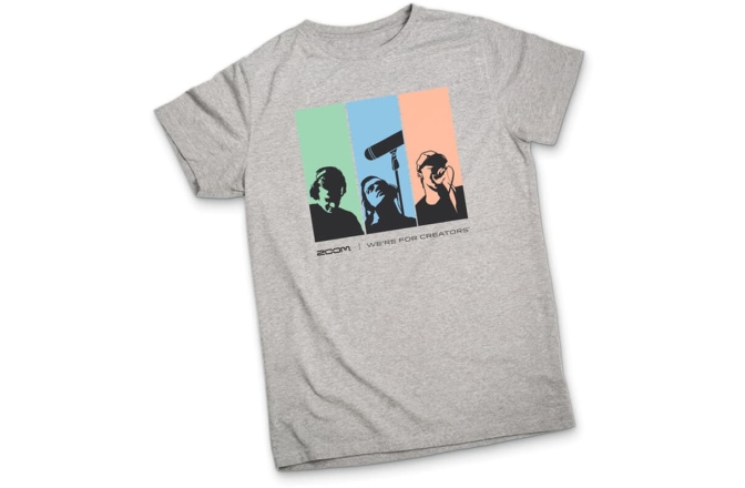 Tricou Zoom T-Shirt Creators Panel Grey Size M