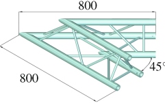 Truss deco Alutruss DECOLOCK DQ3-SPAC19 2-Way Corner 45° bk