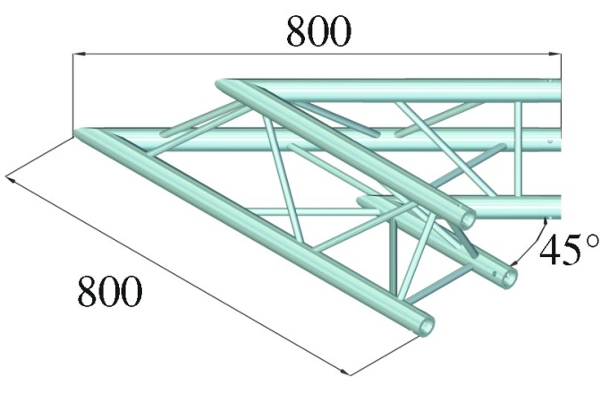 Truss deco Alutruss DECOLOCK DQ3-SPAC19 2-Way Corner 45° bk
