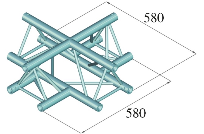 Truss deco Alutruss DECOLOCK DQ3-SPAC41 4-Way Cross Piece bk