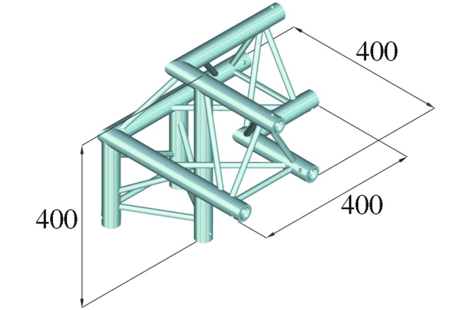 Truss deco Alutruss DECOLOCK DQ3-SPAL31 3-Way Corner 90° bk