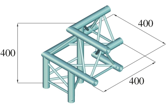 Truss deco Alutruss DECOLOCK DQ3-SPAL32 3-Way Corner 90° bk