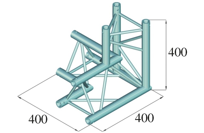 Truss deco Alutruss DECOLOCK DQ3-SPAL33 3-Way Corner 90° bk