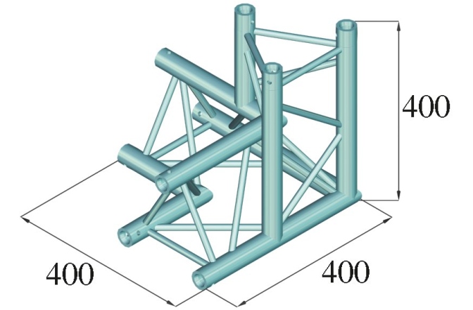 Truss deco Alutruss DECOLOCK DQ3-SPAL34 3-Way Corner 90° bk