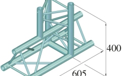 Truss deco Alutruss DECOLOCK DQ3-SPAT37 3-Way T-Piece 90° bk