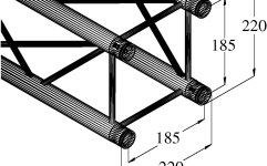 Truss deco Alutruss DECOLOCK DQ4-S4000 4-Way Cross Beam bk