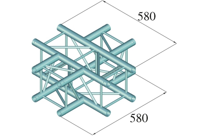 Truss deco Alutruss DECOLOCK DQ4-SPAC41 4-Way Cross Piece bk