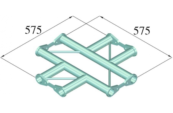Truss în 2 puncte Alutruss BISYSTEM PH-41 4-way cross horizontal
