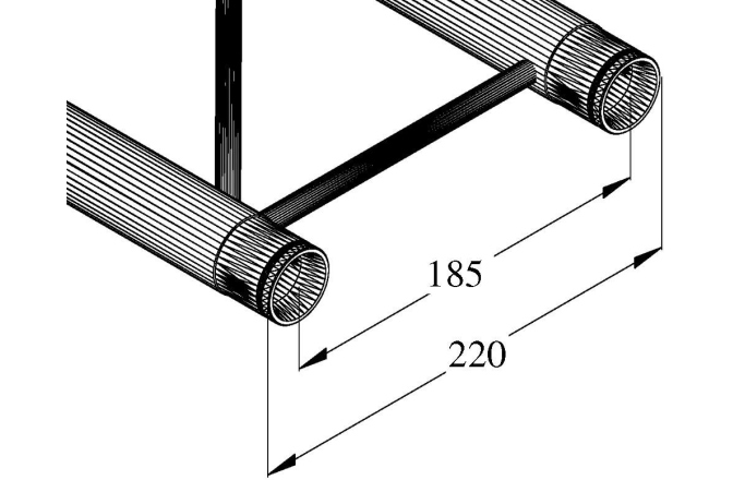 truss în 2 puncte Alutruss DECOLOCK DQ2-4000 2-way Cross Beam