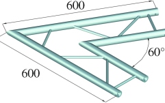 Truss în 2 puncte Alutruss DECOLOCK DQ2-PAC20H 2-way Corner 60° bk