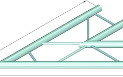 Truss în 2 puncte Alutruss DECOLOCK DQ2-SPAC19H 2-way Corner 45° bk