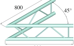 Truss în 2 puncte Alutruss DECOLOCK DQ2-SPAC19V 2-way Corner 45° bk