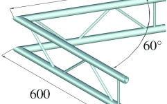Truss în 2 puncte Alutruss DECOLOCK DQ2-SPAC20V 2-way Corner 60° bk
