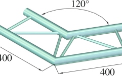 Truss în 2 puncte Alutruss DECOLOCK DQ2-SPAC22H 2-way Corner 120°bk