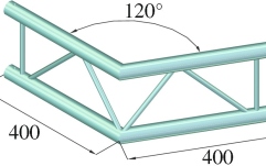 Truss în 2 puncte Alutruss DECOLOCK DQ2-SPAC22V 2-way Corner 120°bk