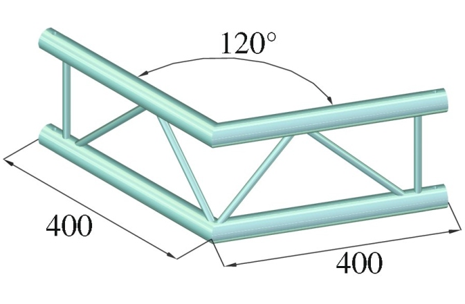 Truss în 2 puncte Alutruss DECOLOCK DQ2-SPAC22V 2-way Corner 120°bk