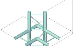 Truss în 2 puncte Alutruss DECOLOCK DQ2-SPAC44H 4-way Corner bk