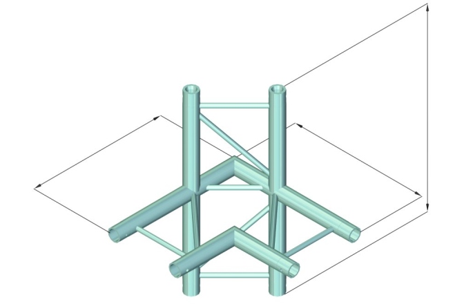 Truss în 2 puncte Alutruss DECOLOCK DQ2-SPAC44H 4-way Corner bk