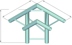 truss în 2 puncte Alutruss DECOLOCK DQ2-SPAL31H 3-way Corner 90° bk