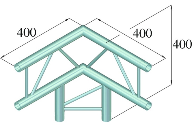 Truss în 2 puncte Alutruss DECOLOCK DQ2-SPAL31V 3-way Corner 90° bk