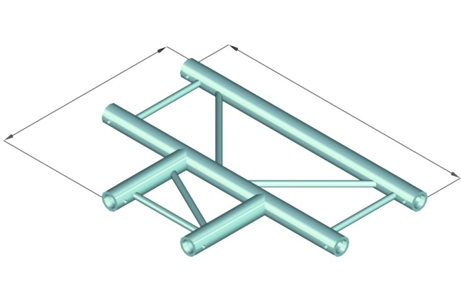Truss în 2 puncte Alutruss DECOLOCK DQ2-SPAT35H 3-way T-Piece 90° bk