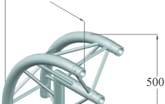 Truss în 3 puncte Alutruss DECOLOCK DQ3-PAC25R 2-Way Corner 90°