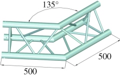 Truss în 3 puncte Alutruss TRILOCK 6082AC-23 2-Way Corner 135°