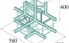 Truss în 4 puncte Alutruss DECOLOCK DQ4-PAT42 4-Way T-Piece