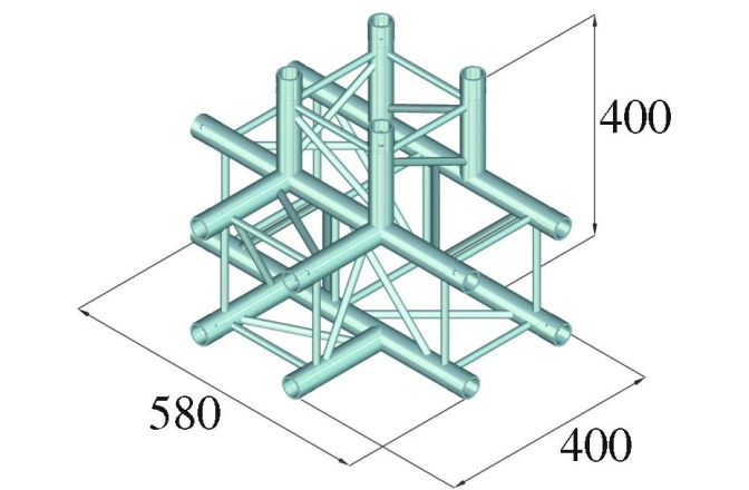 Truss în 4 puncte Alutruss DECOLOCK DQ4-PAT42 4-Way T-Piece