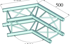 Truss în 4 puncte Alutruss QUADLOCK S6082C-22 2-Way Corner 120°