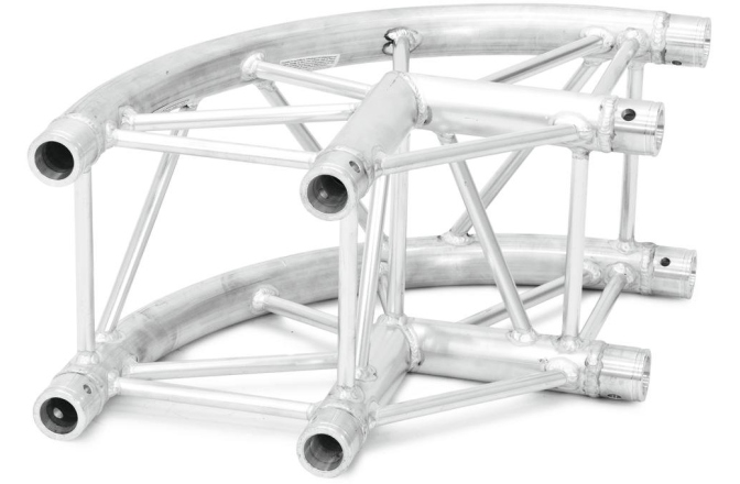 Truss quad tubular Alutruss QUADLOCK 6082C-21R 2-Way Corner 90°