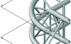 Truss quad tubular Alutruss QUADLOCK 6082C-21R 2-Way Corner 90°