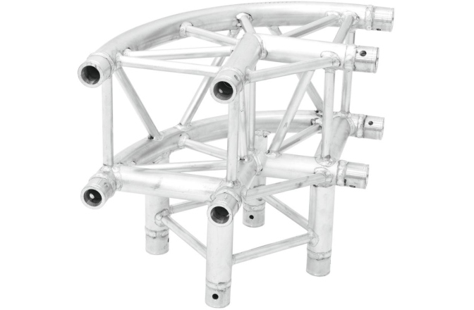 Truss quad tubular Alutruss QUADLOCK 6082C-30R 3-Way Corner 90°